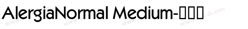 AlergiaNormal Medium字体转换